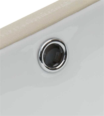  Lavabo overløbsring Ø22 mm til badvaske - Sølv-look